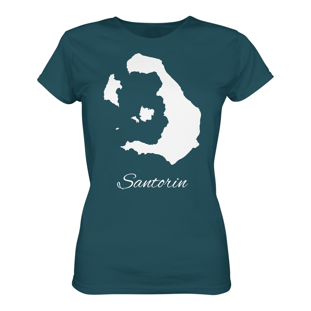 Santorin Silhouette Griechenland - Ladies Organic Shirt