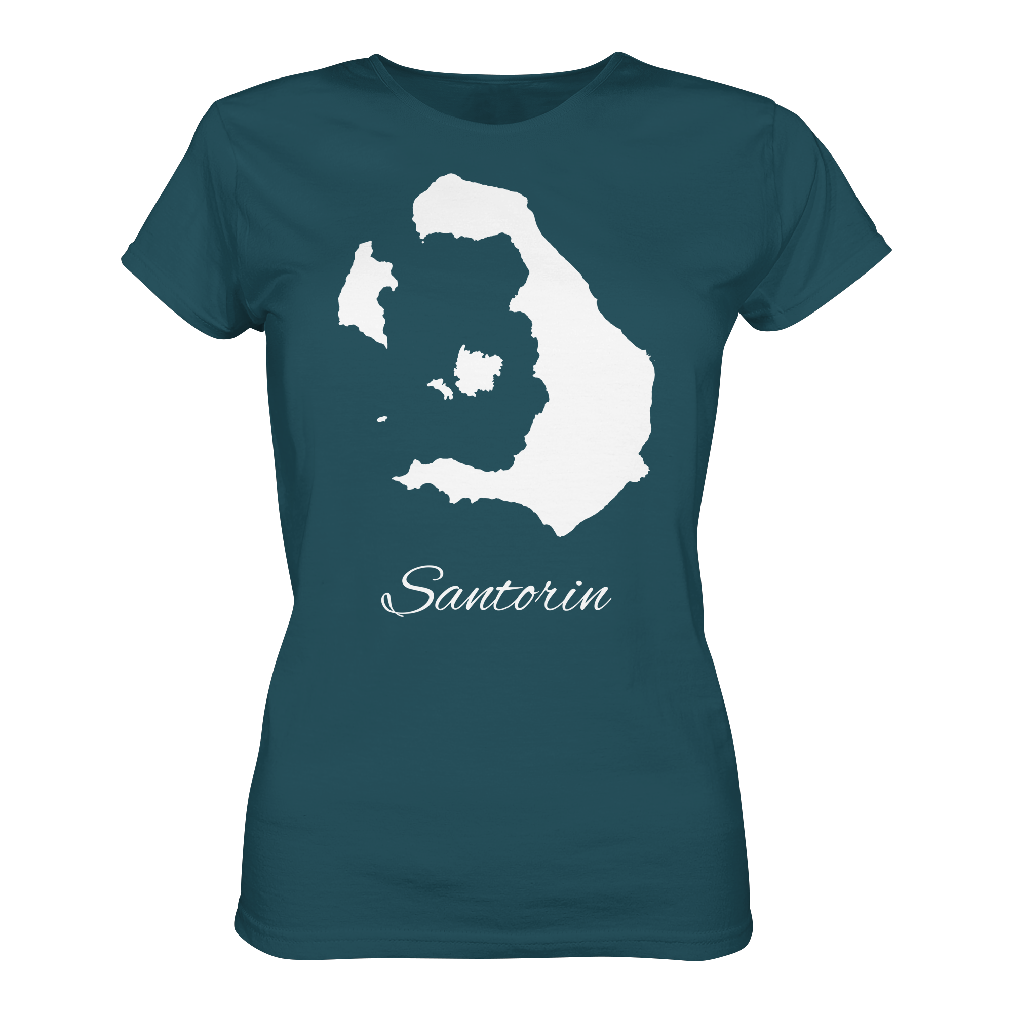 Santorin Silhouette Griechenland - Ladies Organic Shirt