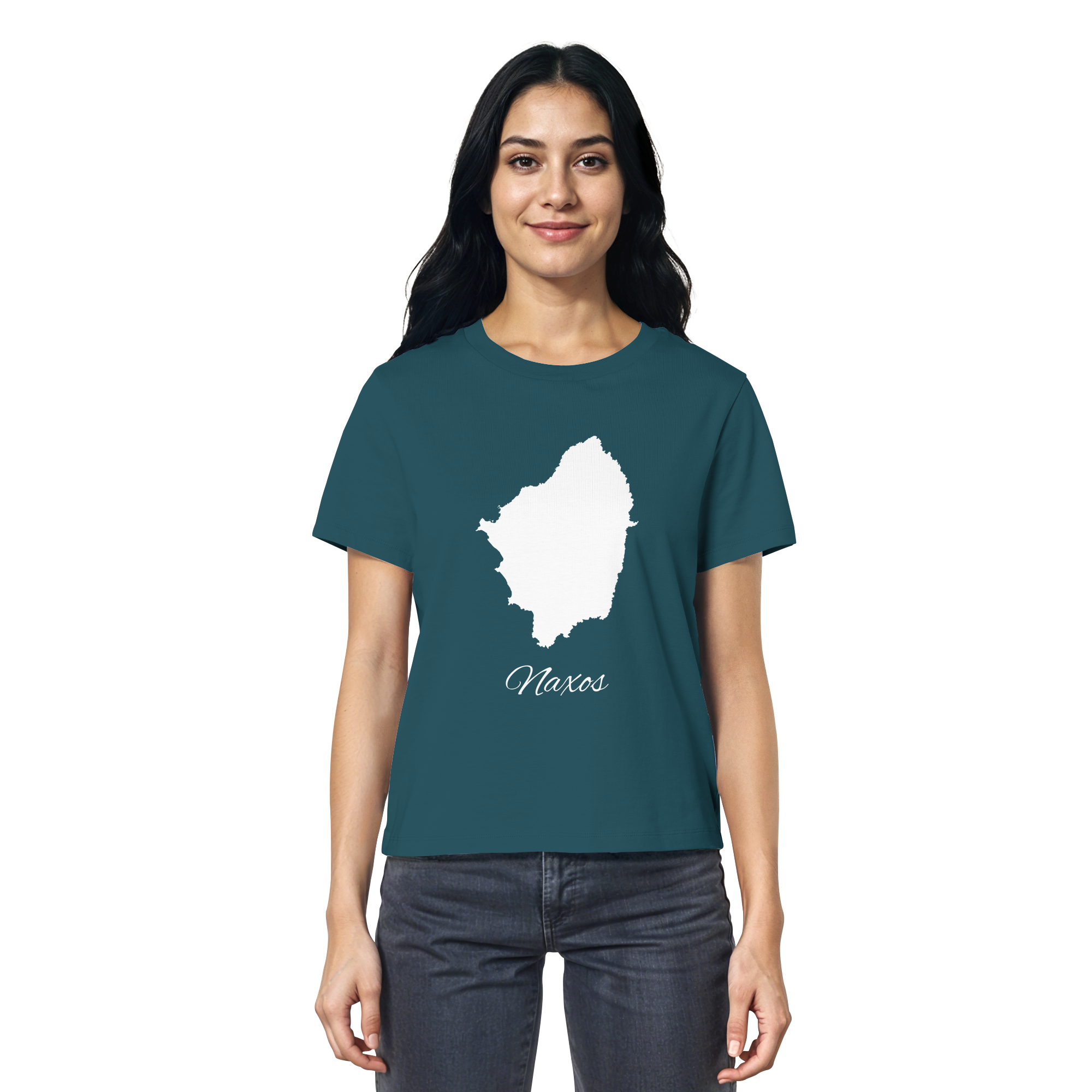 Naxos Silhouette Griechenland - Ladies Organic Shirt