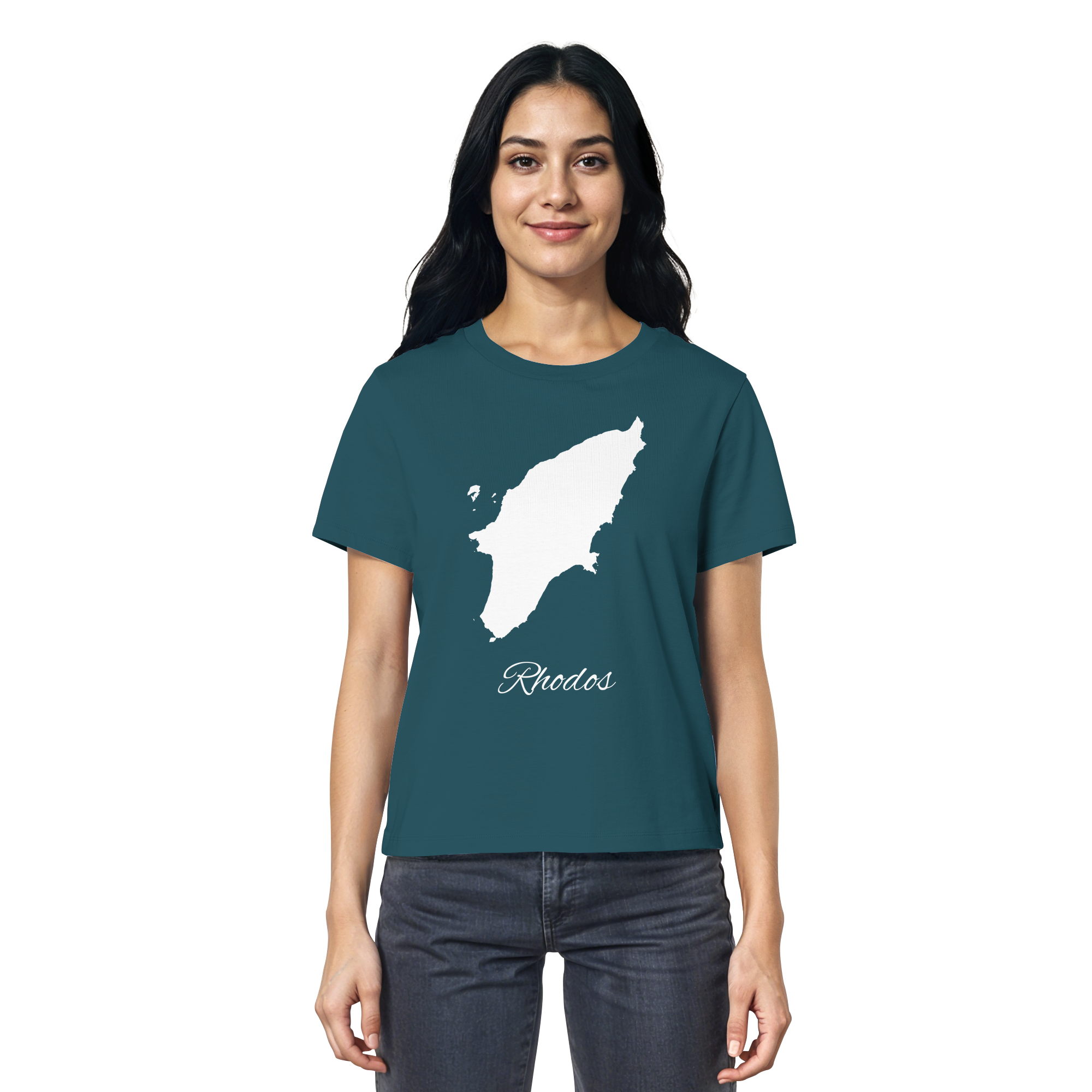 Rhodos Silhouette Griechenland - Ladies Organic Shirt