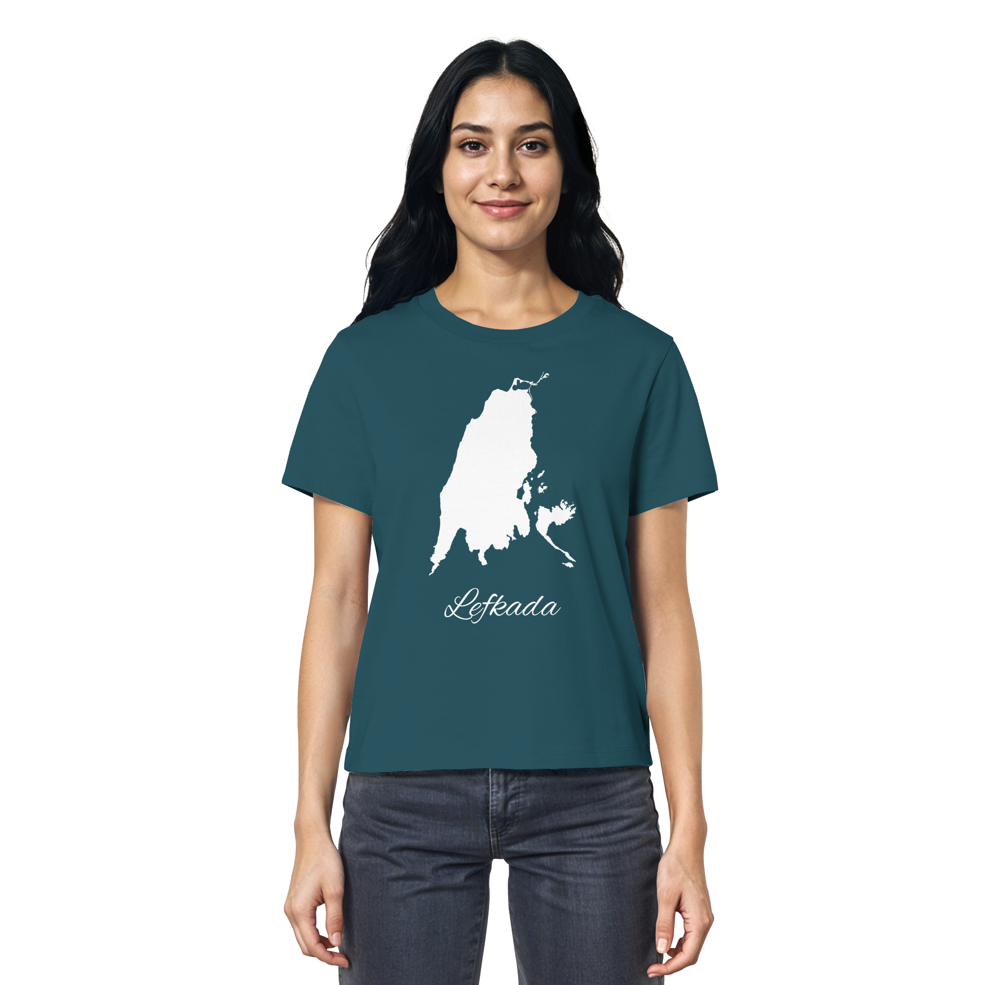 Lefkada Silhouette Griechenland - Ladies Organic Shirt