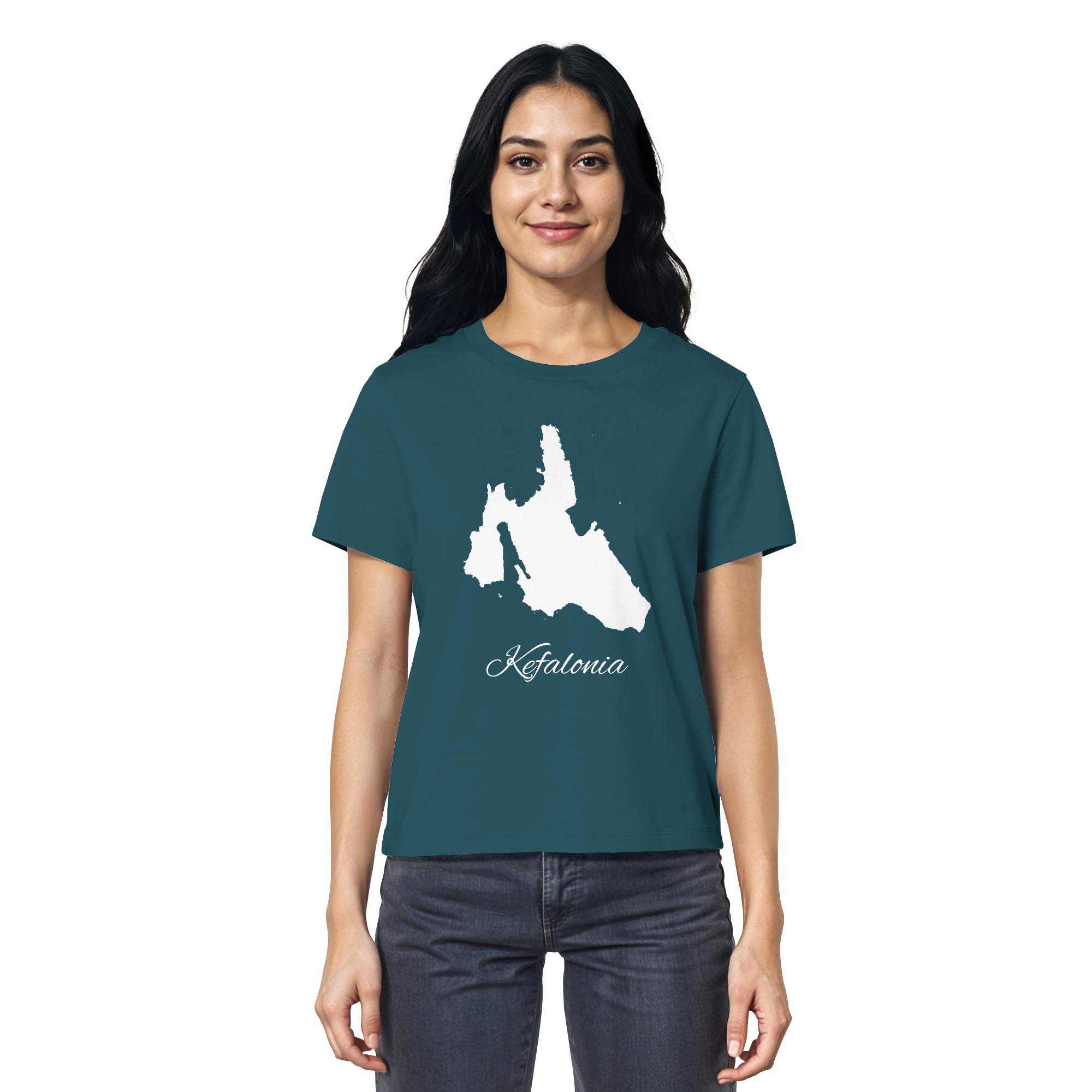 Kefalonia Silhouette Griechenland - Ladies Organic Shirt