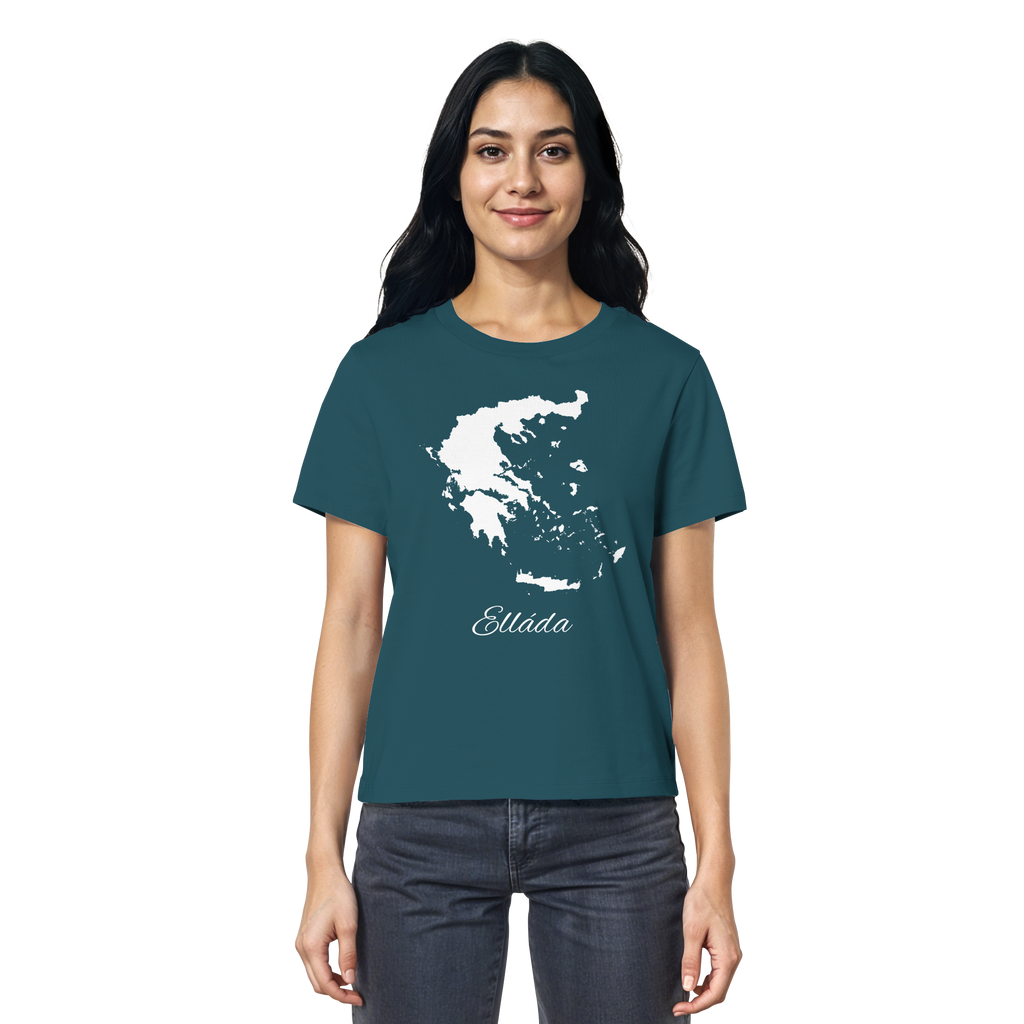 Ellada Silhouette Griechenland - Ladies Organic Shirt