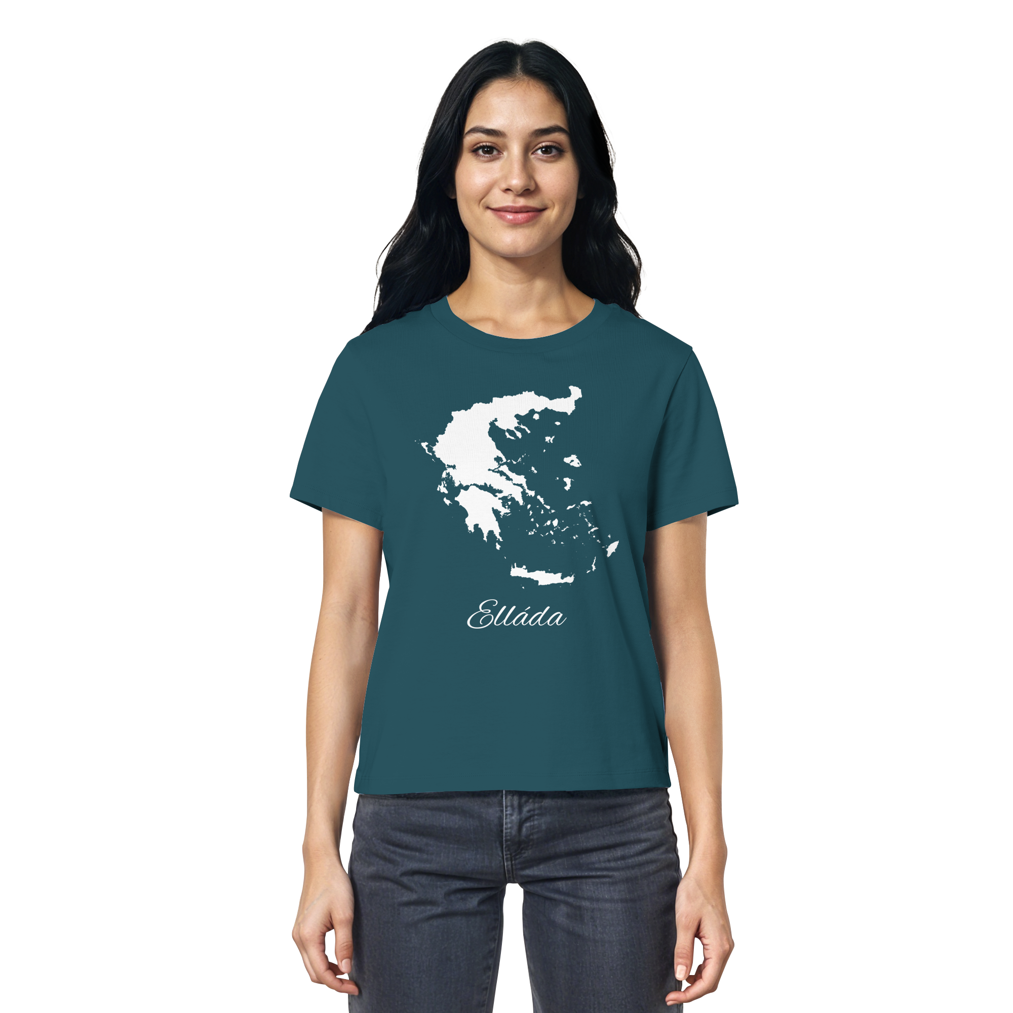 Ellada Silhouette Griechenland - Ladies Organic Shirt