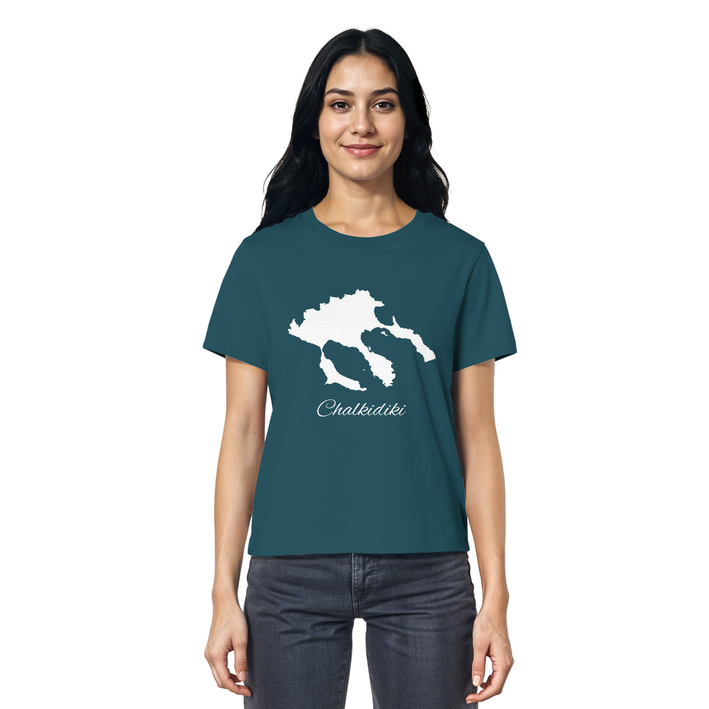 Chalkidiki Silhouette Griechenland - Ladies Organic Shirt