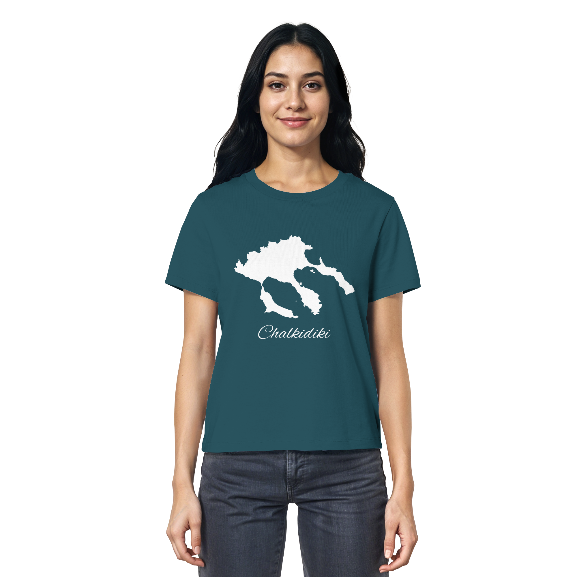 Chalkidiki Silhouette Griechenland - Ladies Organic Shirt