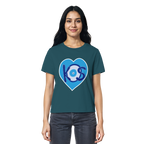 Kos - Blaues Herz - Ladies Organic Shirt