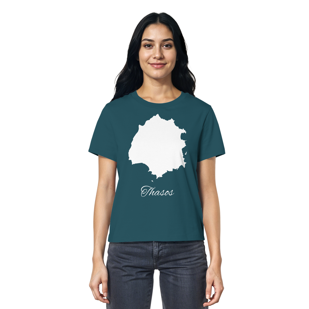 Thasos Silhouette Griechenland - Ladies Organic Shirt