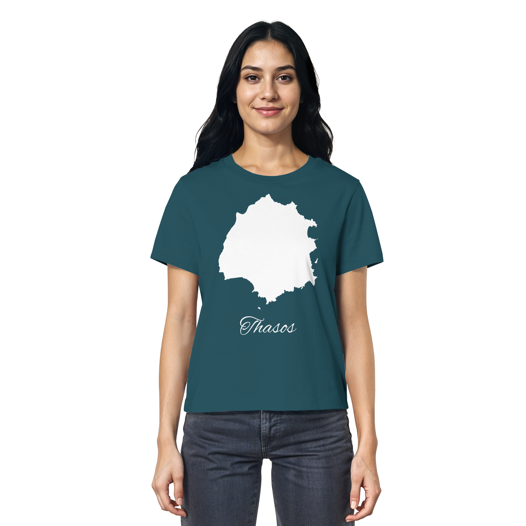 Thasos Silhouette Griechenland - Ladies Organic Shirt