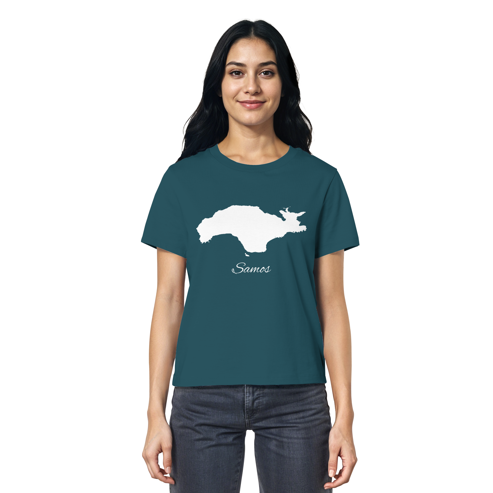 Samos Silhouette Griechenland - Ladies Organic Shirt