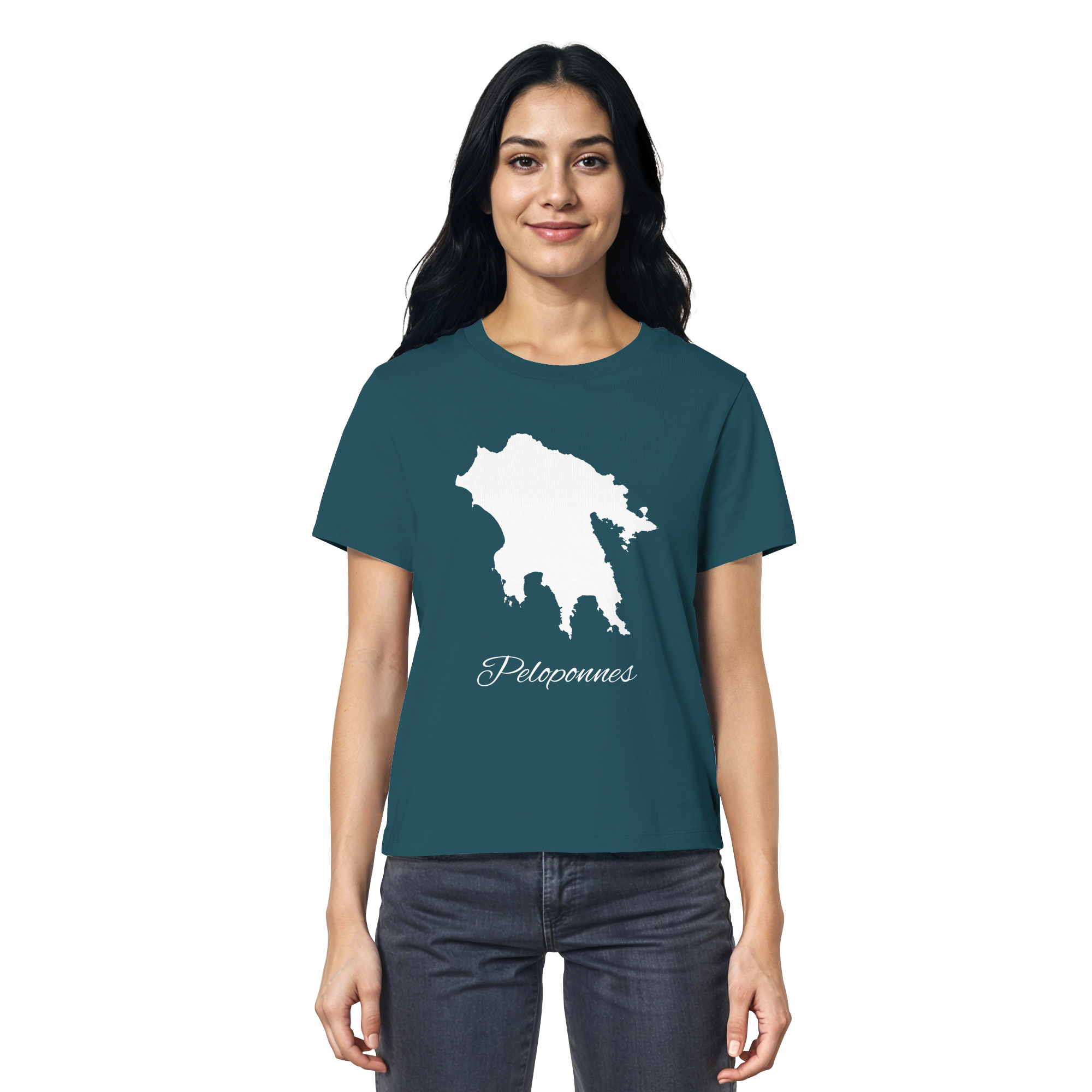 Peloponnes Silhouette Griechenland - Ladies Organic Shirt