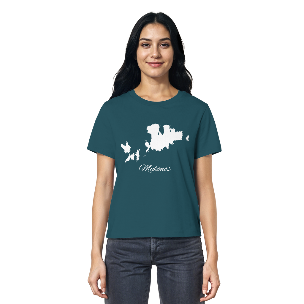 Mykonos Silhouette Griechenland - Ladies Organic Shirt