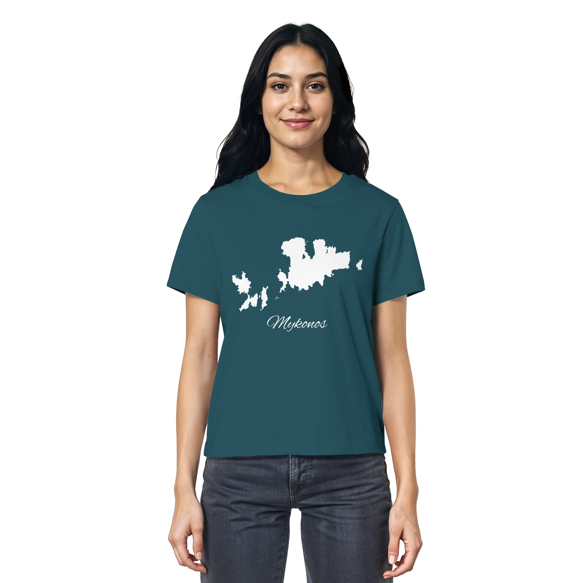 Mykonos Silhouette Griechenland - Ladies Organic Shirt