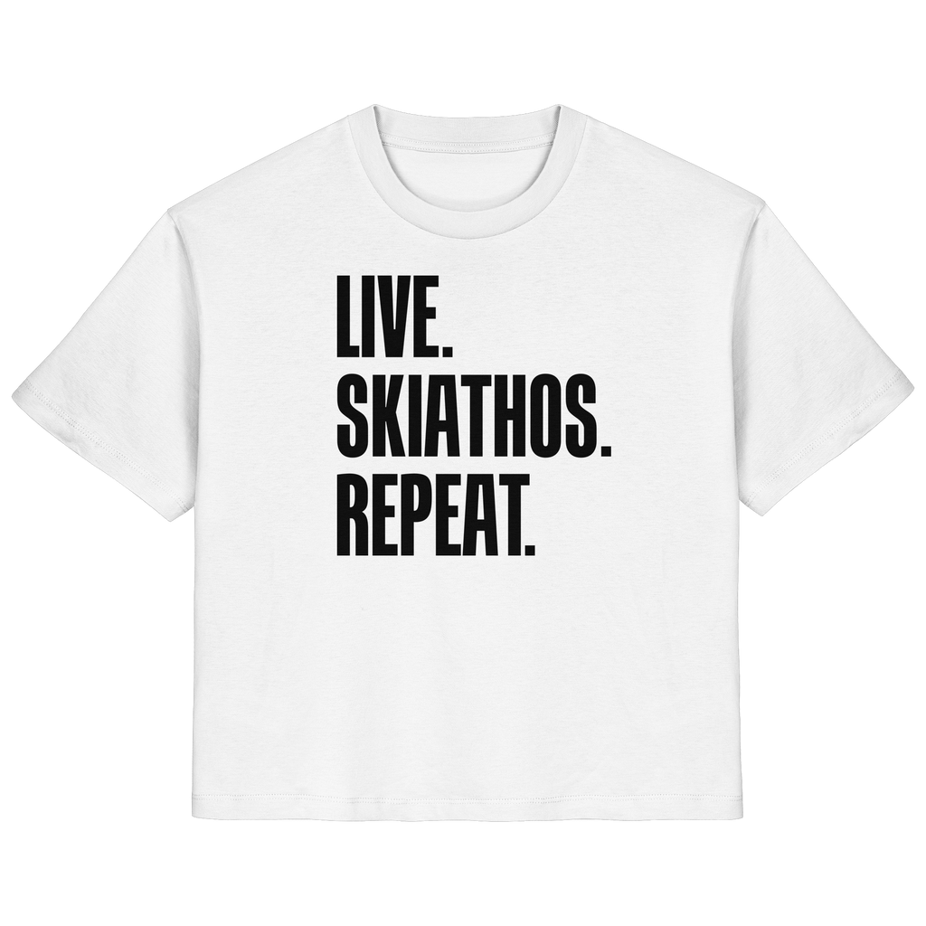 LIVE. SKIATHOS. REPEAT. - Ladies Organic Shirt