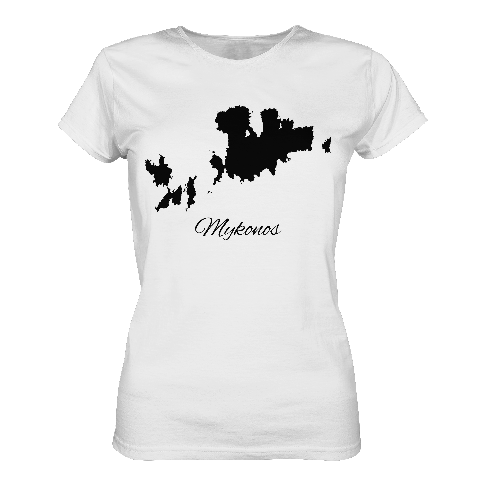 Mykonos Silhouette Griechenland - Ladies Organic Shirt