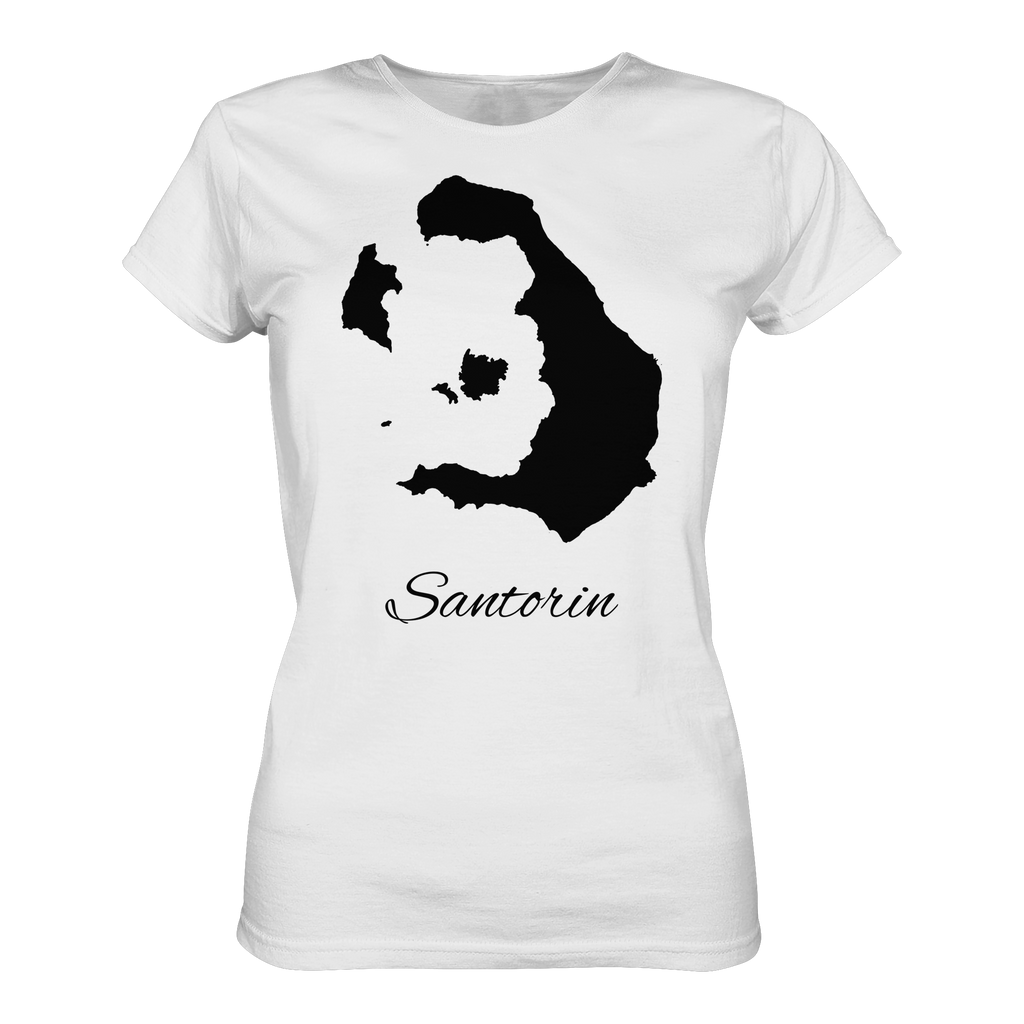 Santorin Silhouette Griechenland - Ladies Organic Shirt