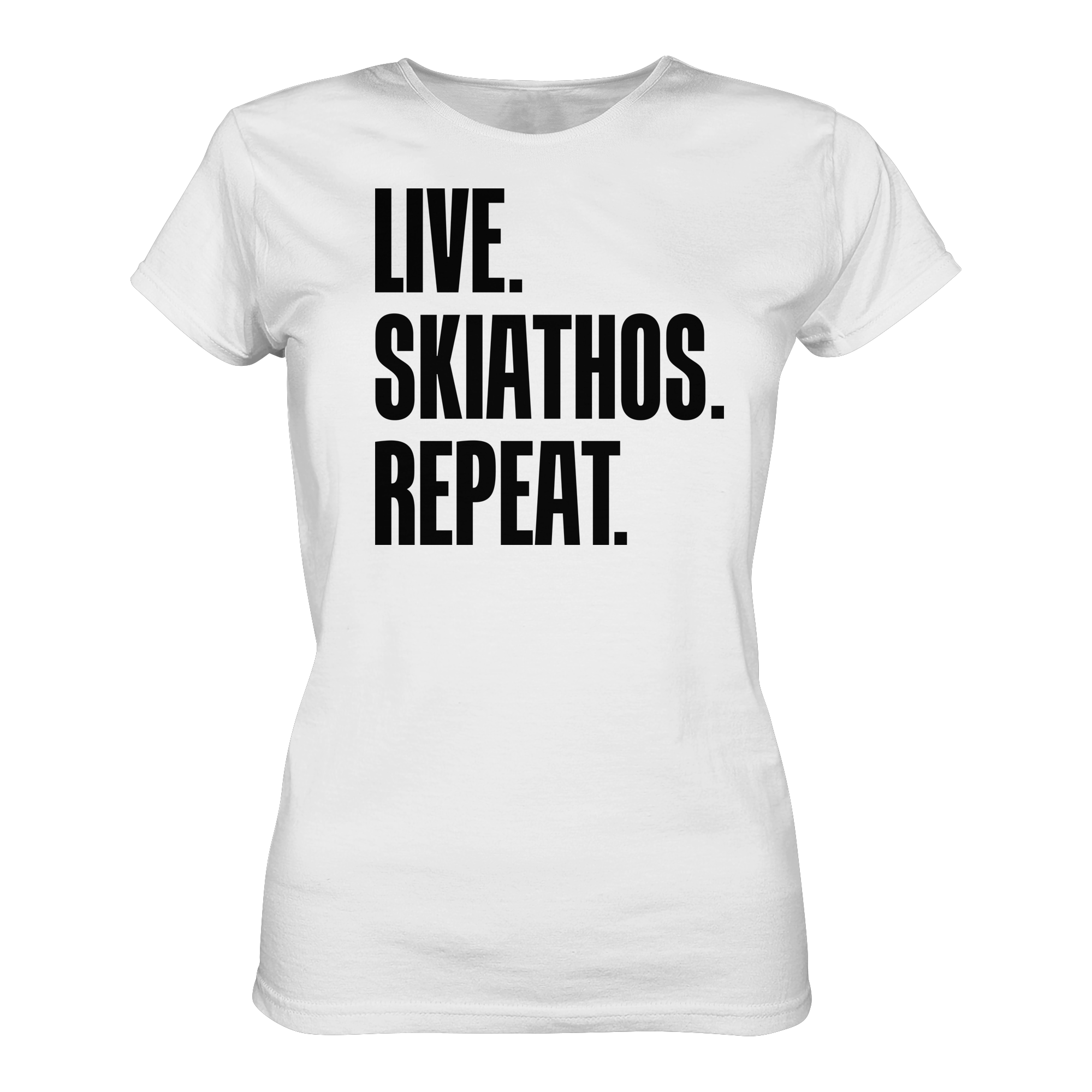 LIVE. SKIATHOS. REPEAT. - Ladies Organic Shirt