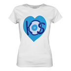 Kos - Blaues Herz - Ladies Organic Shirt