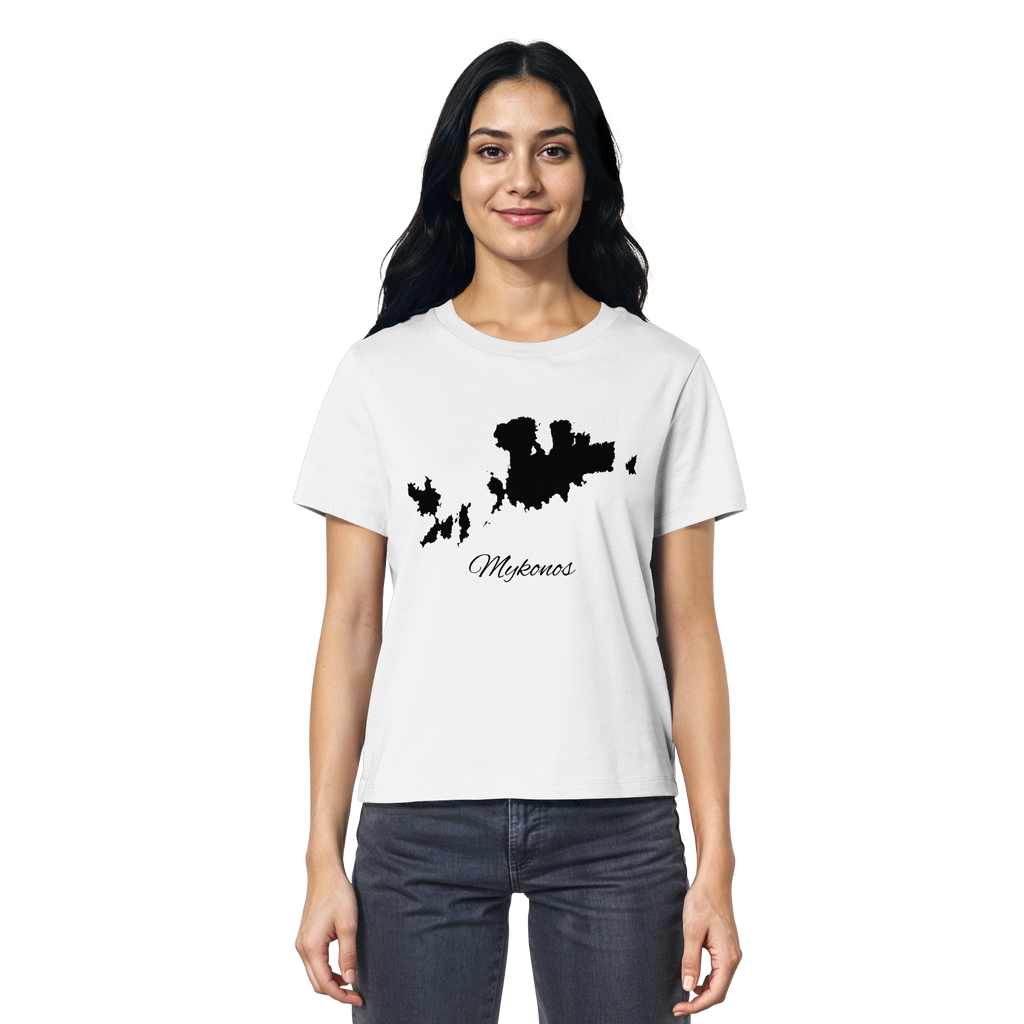 Mykonos Silhouette Griechenland - Ladies Organic Shirt