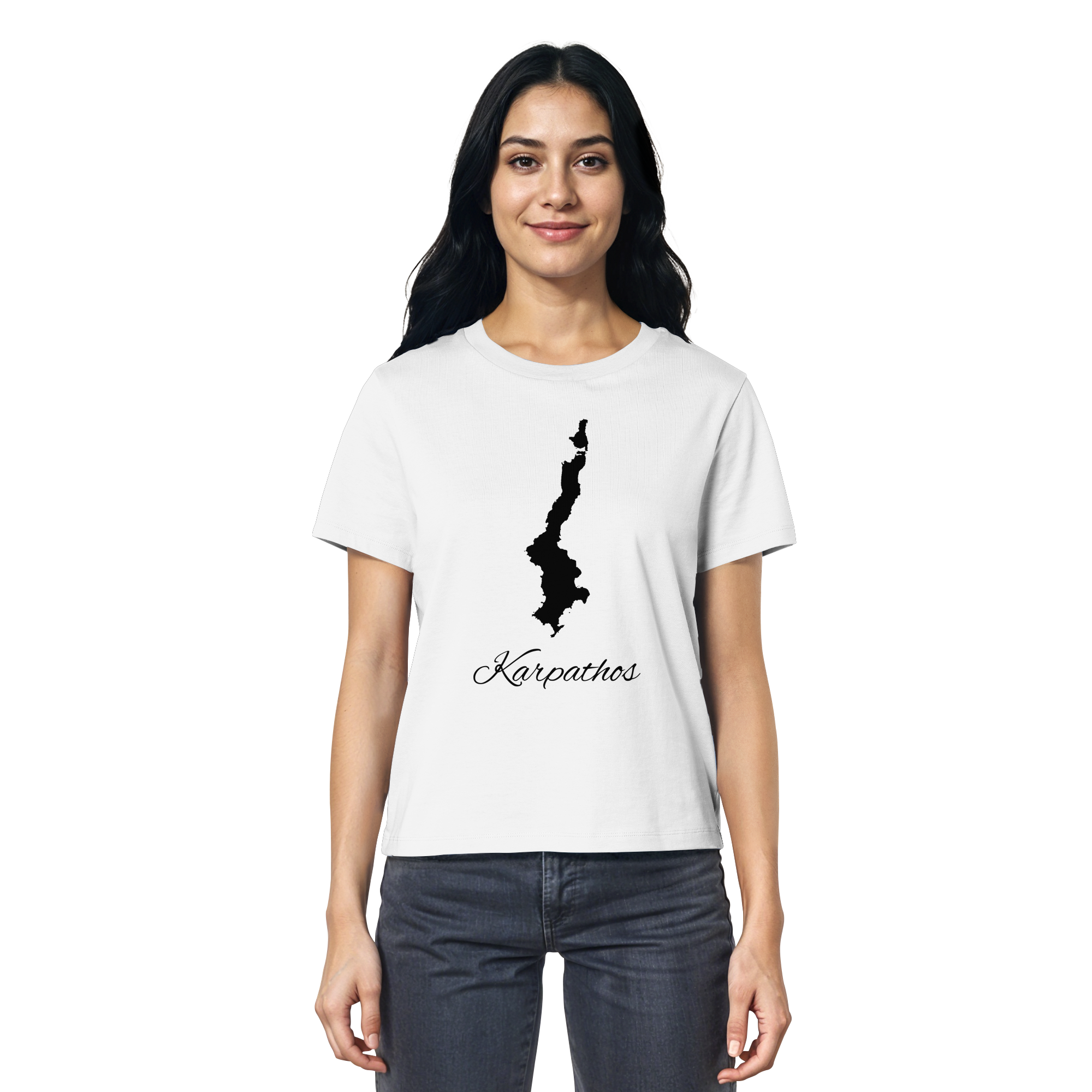 Karpathos Silhouette Griechenland - Ladies Organic Shirt