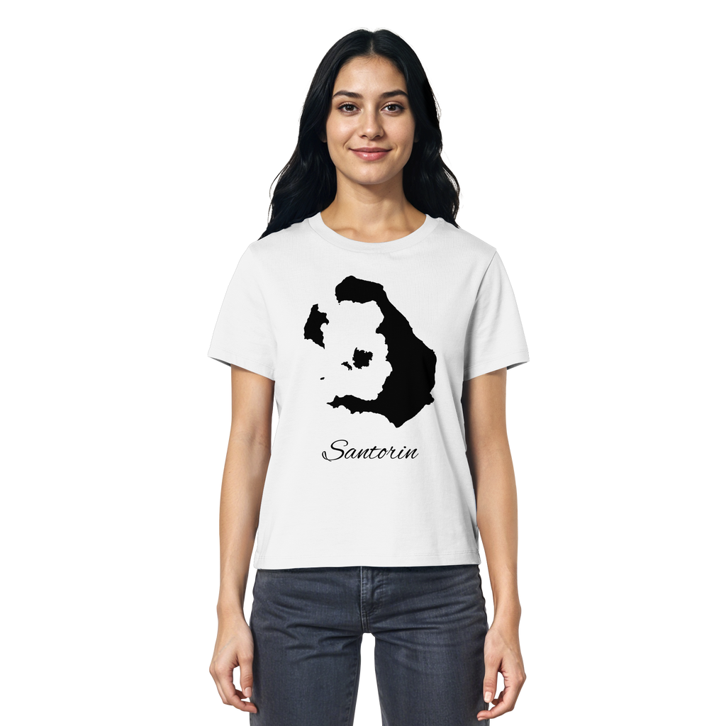 Santorin Silhouette Griechenland - Ladies Organic Shirt