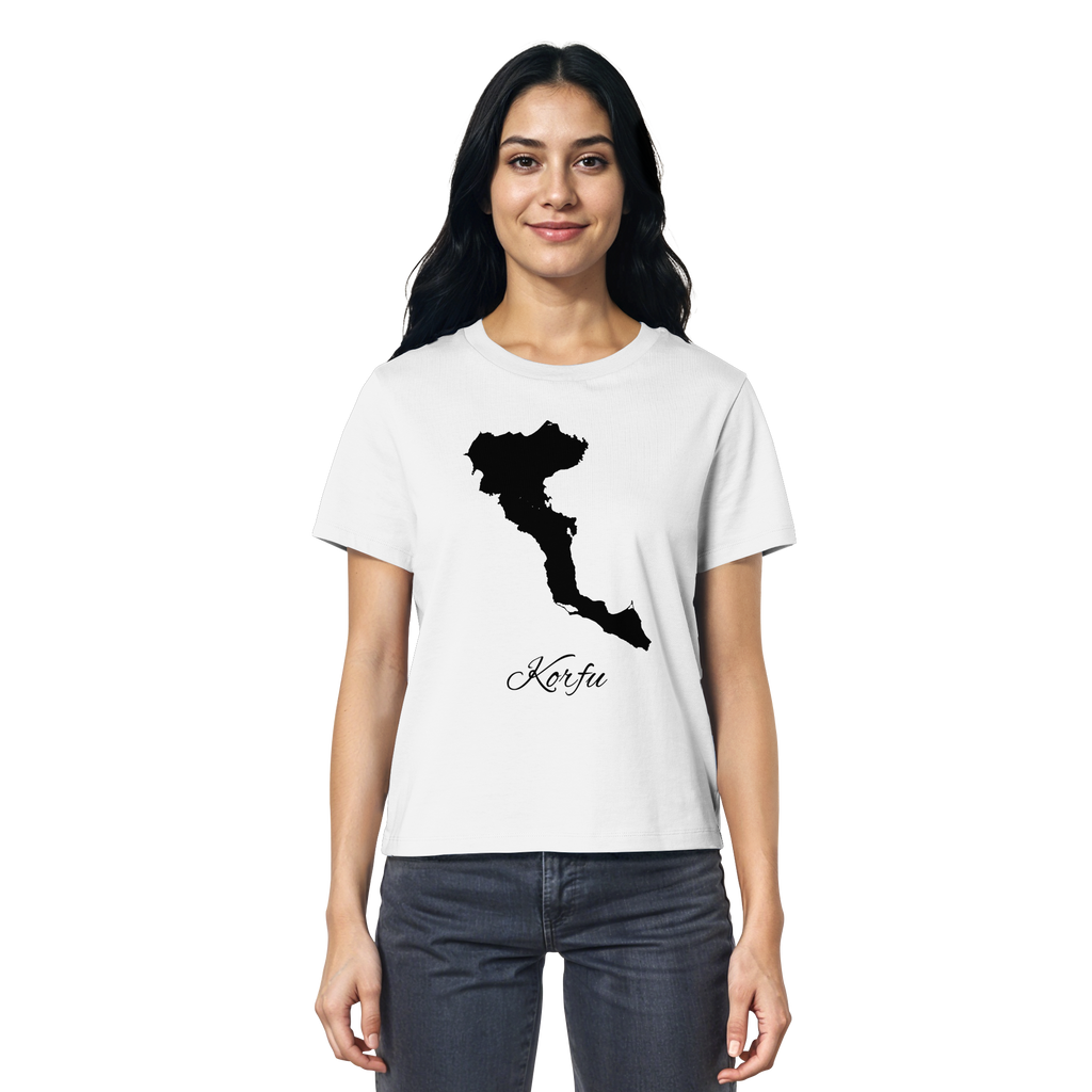 Korfu Silhouette Griechenland - Ladies Organic Shirt