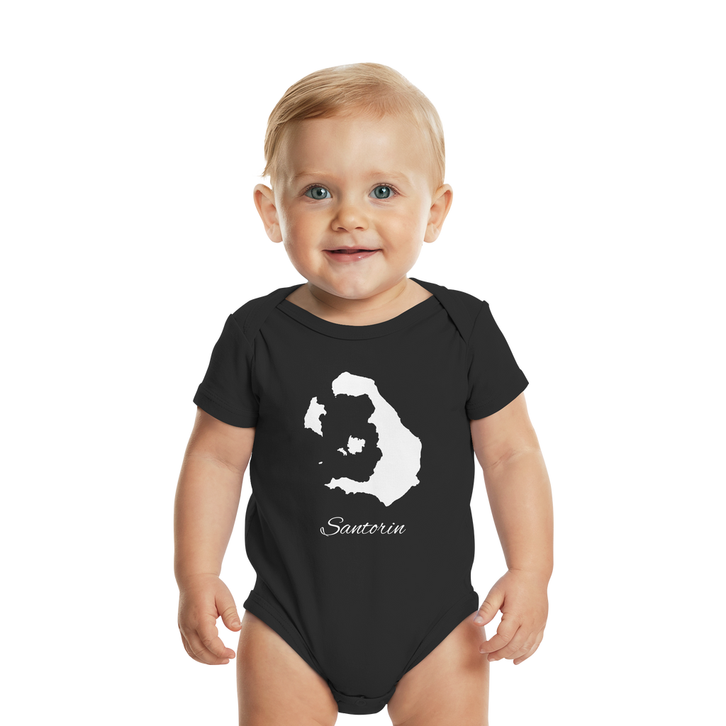 Santorin Silhouette Griechenland - Organic Baby Bodysuit