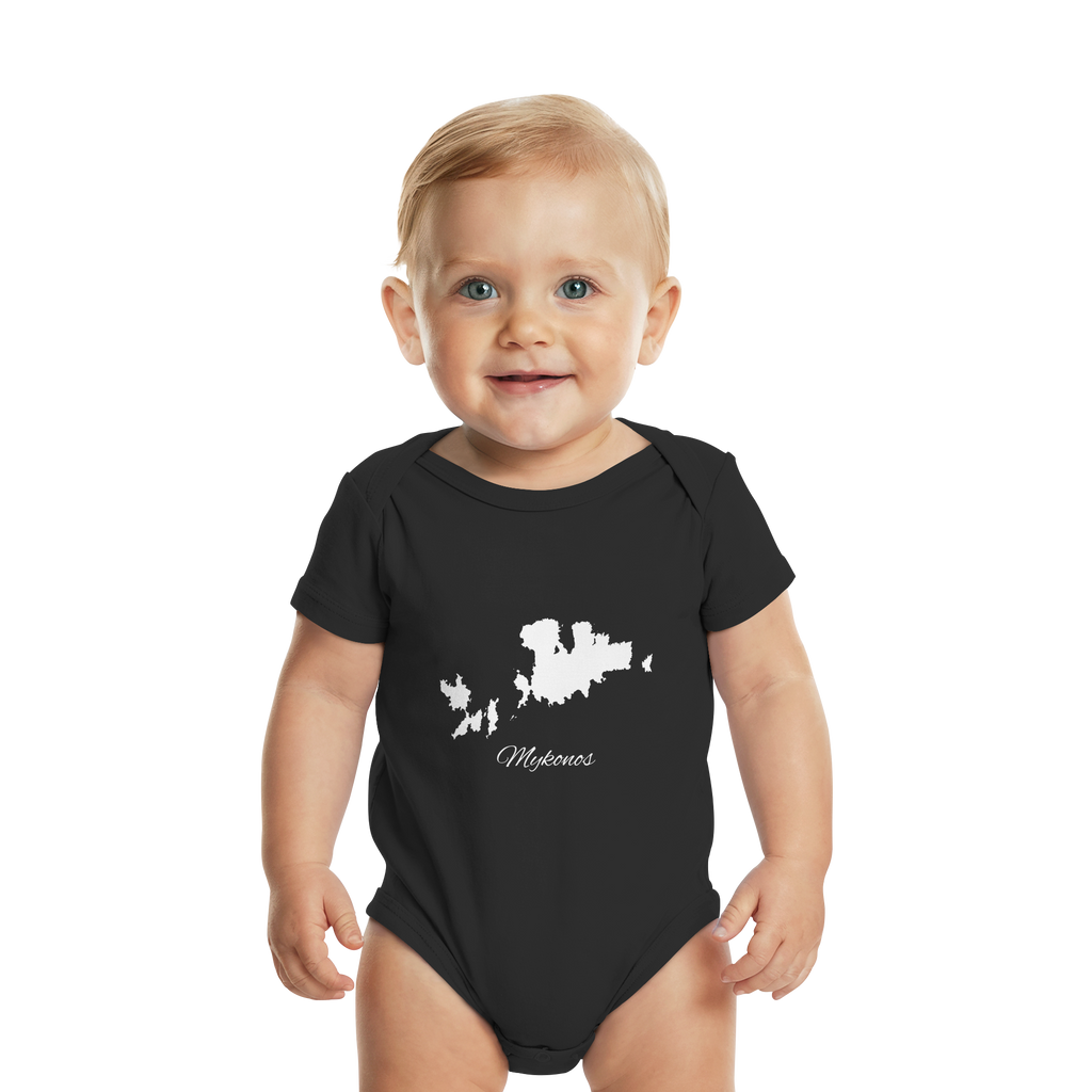 Mykonos Silhouette Griechenland - Organic Baby Bodysuit
