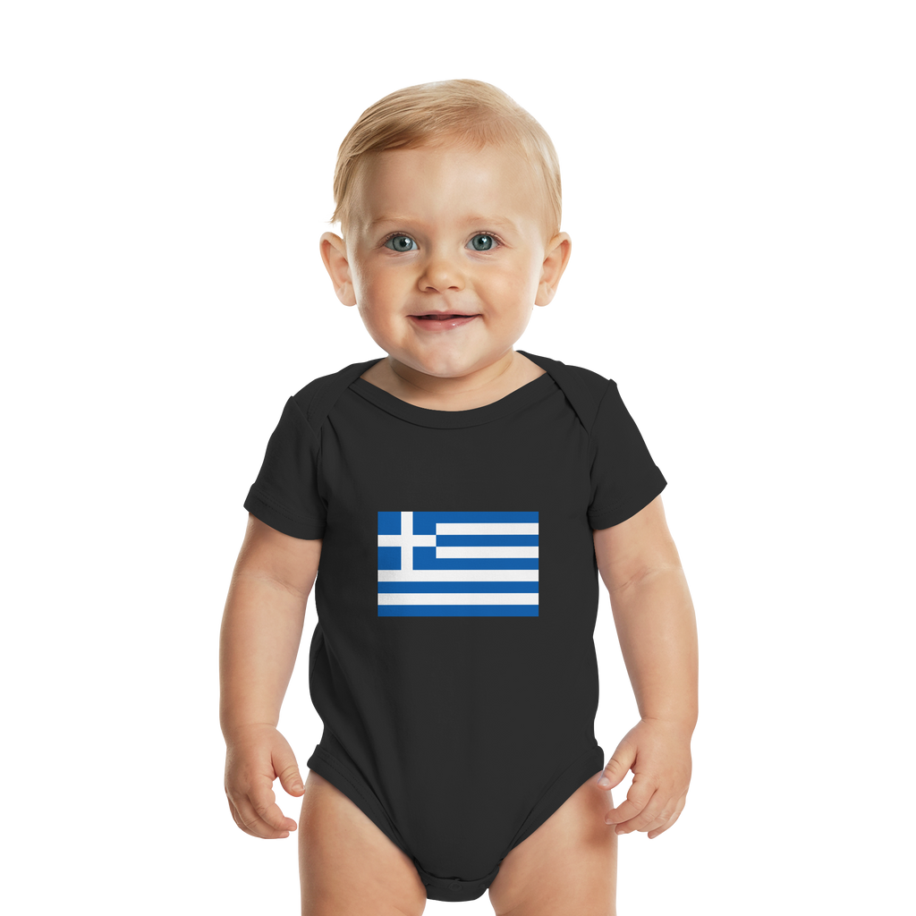 Griechenland Flagge - Organic Baby Bodysuit