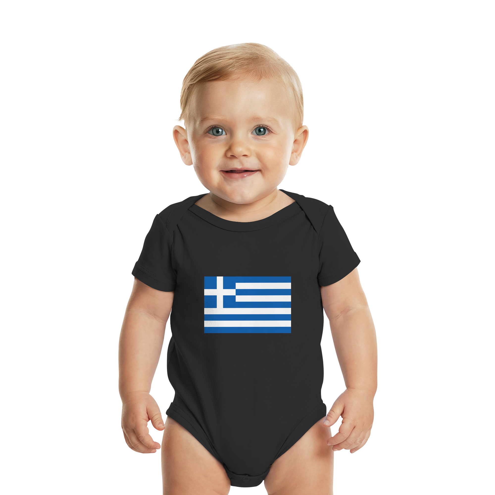 Griechenland Flagge - Organic Baby Bodysuit