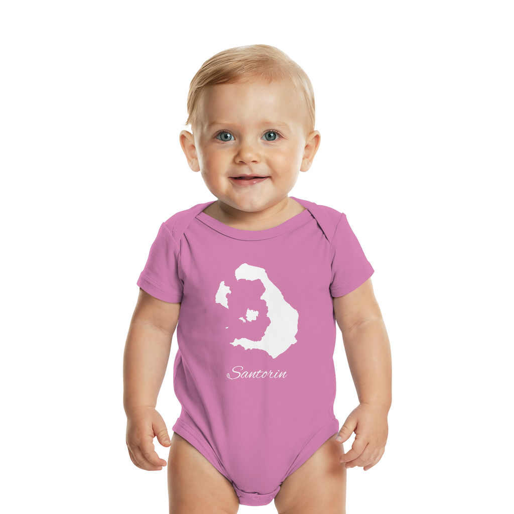Santorin Silhouette Griechenland - Organic Baby Bodysuit