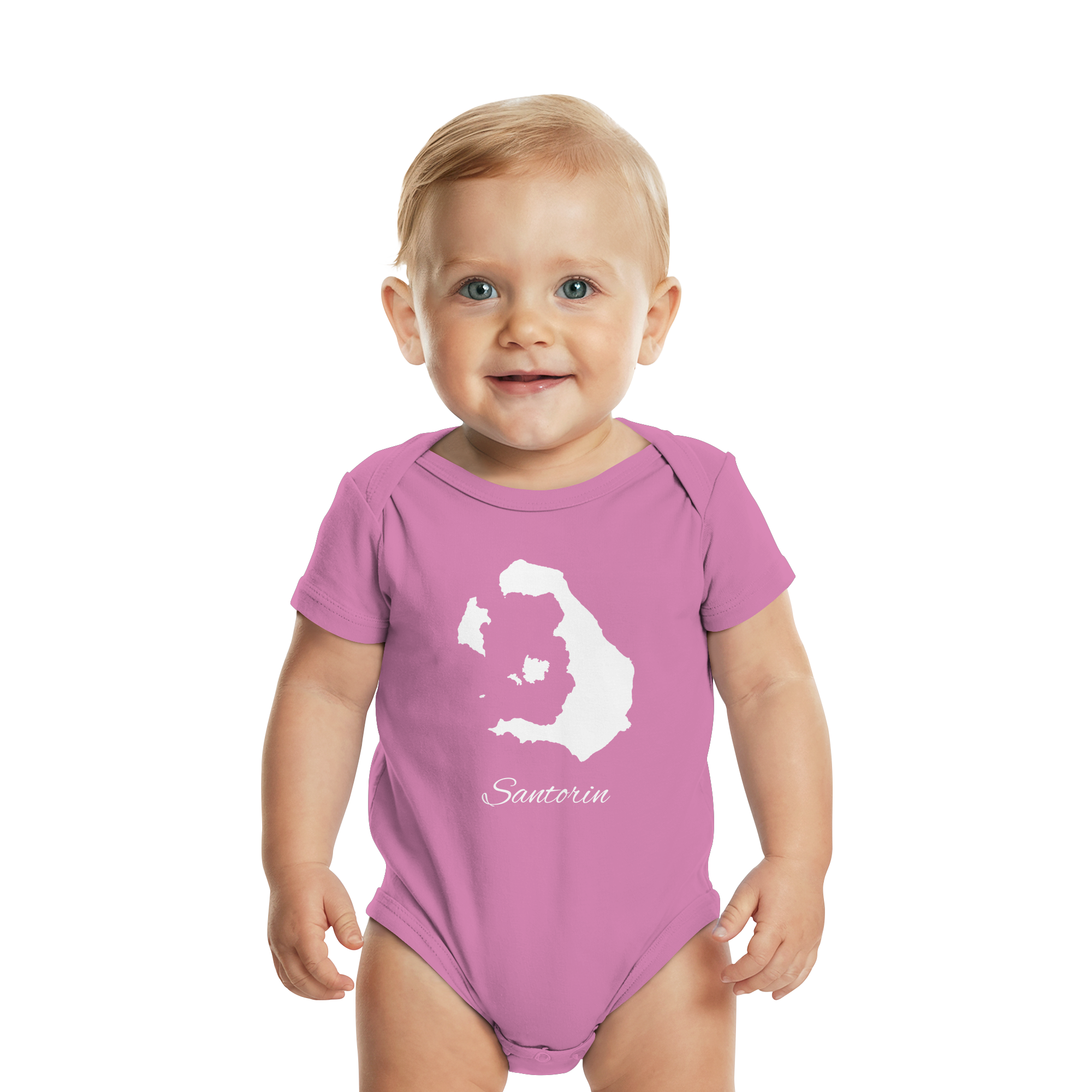 Santorin Silhouette Griechenland - Organic Baby Bodysuit