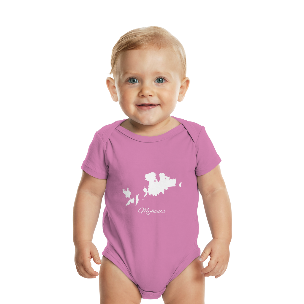 Mykonos Silhouette Griechenland - Organic Baby Bodysuit