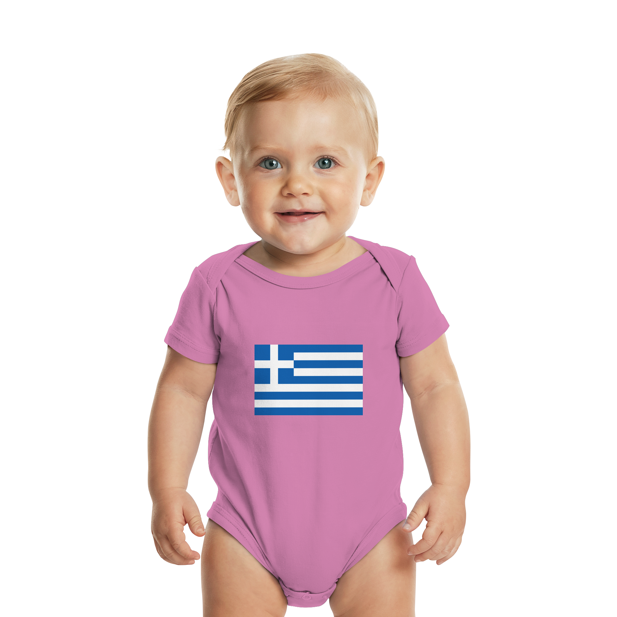 Griechenland Flagge - Organic Baby Bodysuit