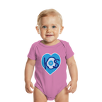 Kos - Blaues Herz - Organic Baby Bodysuit