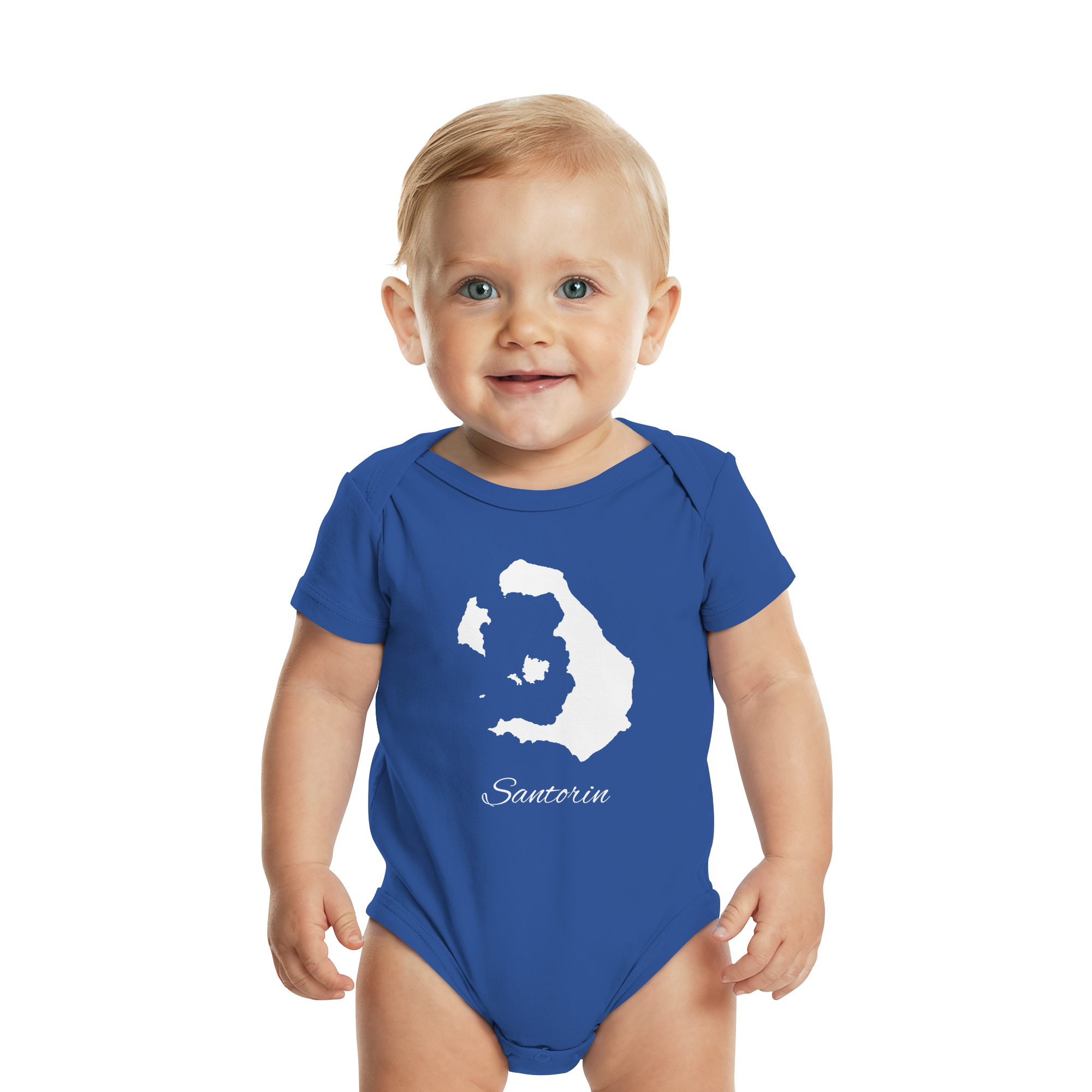 Santorin Silhouette Griechenland - Organic Baby Bodysuit