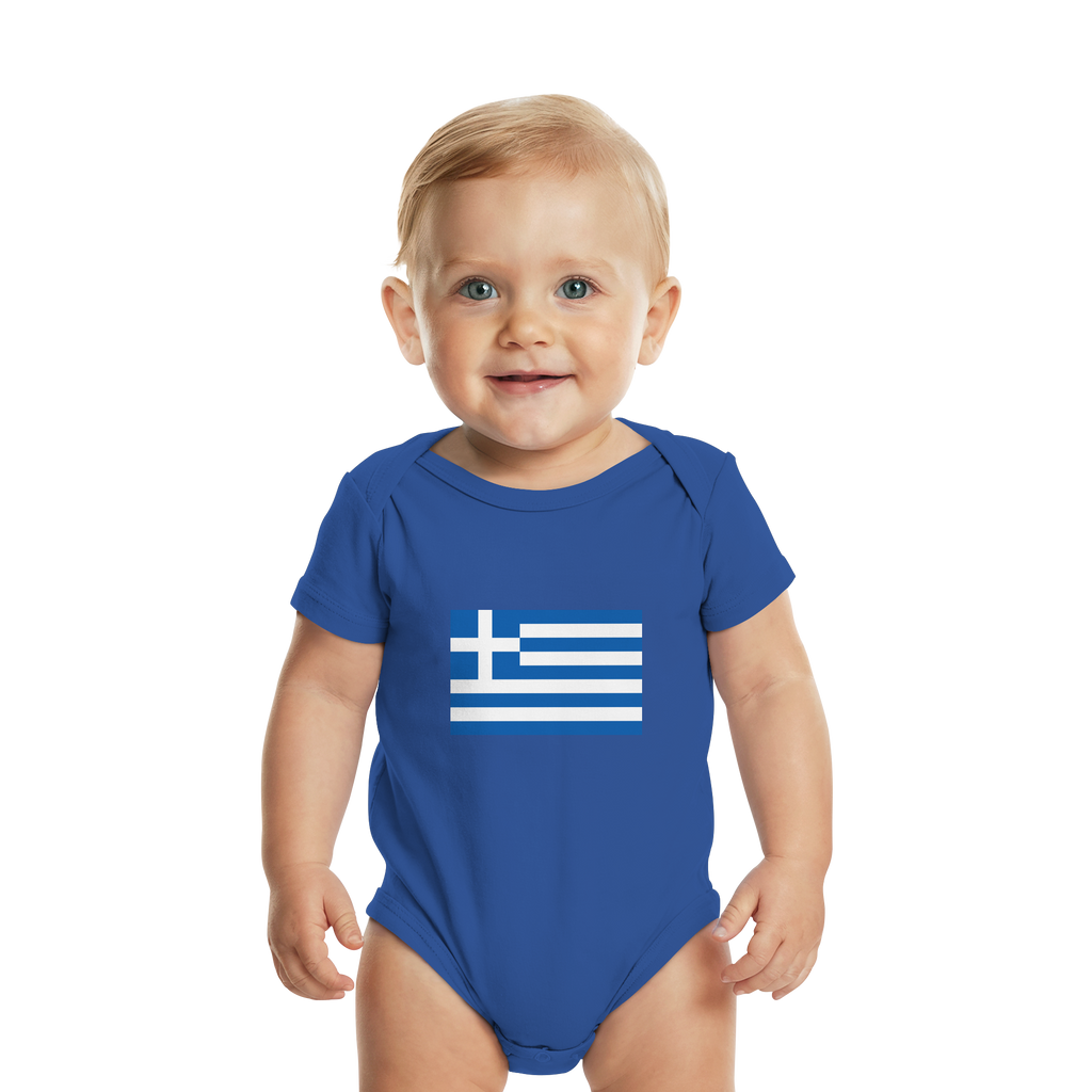 Griechenland Flagge - Organic Baby Bodysuit