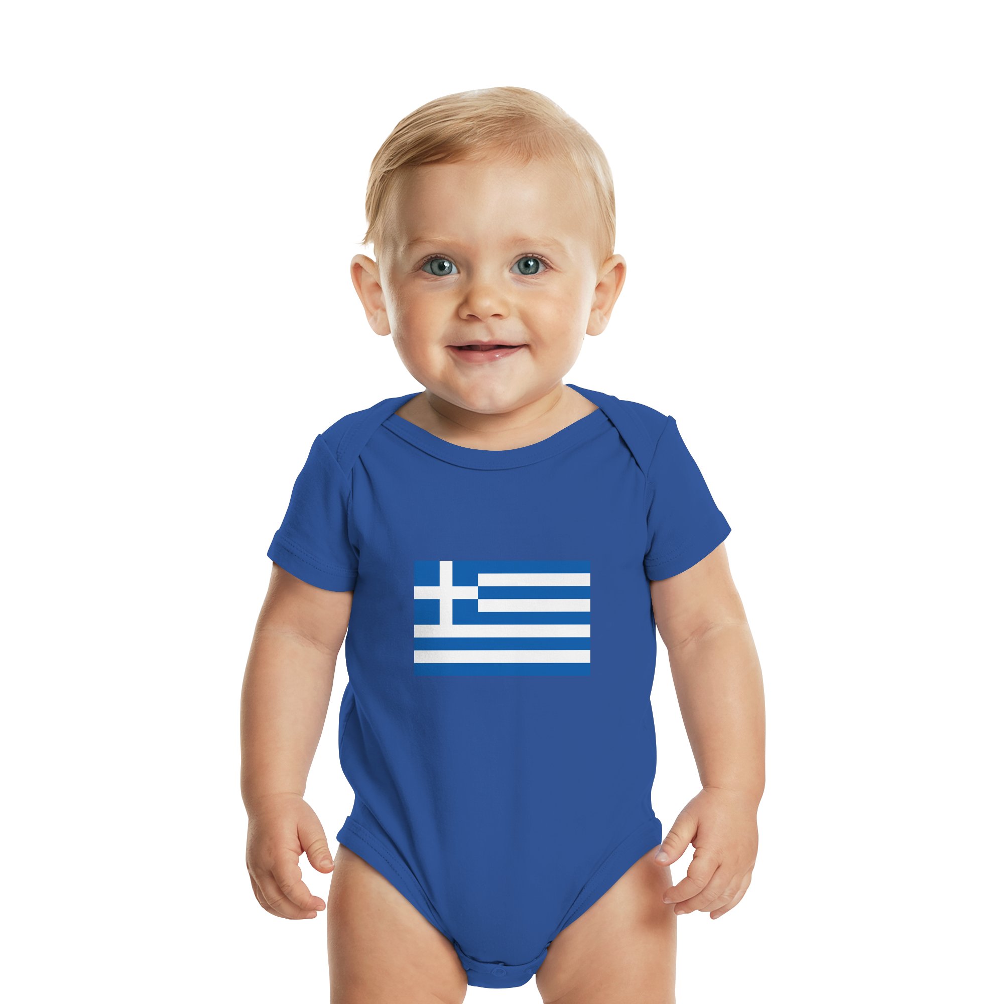 Griechenland Flagge - Organic Baby Bodysuit
