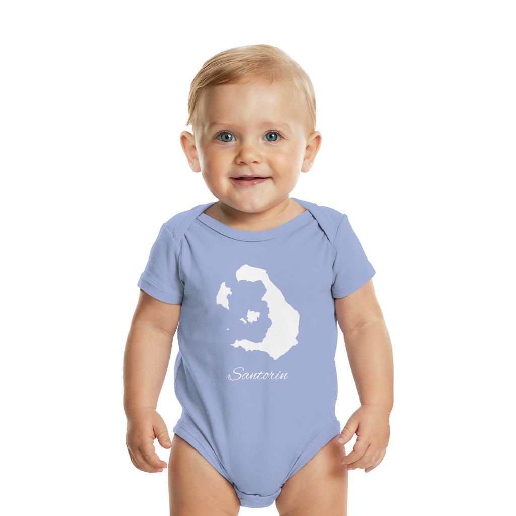 Santorin Silhouette Griechenland - Organic Baby Bodysuit