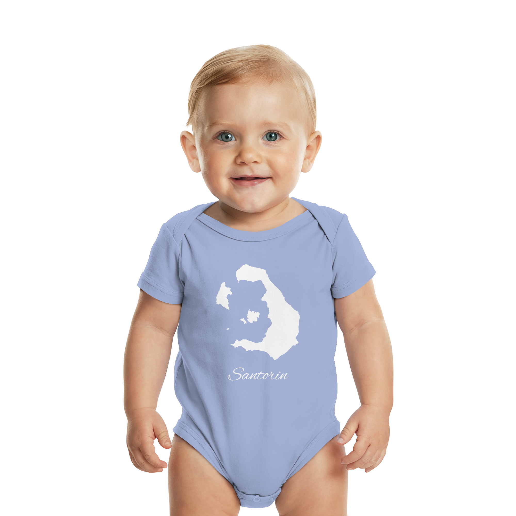Santorin Silhouette Griechenland - Organic Baby Bodysuit