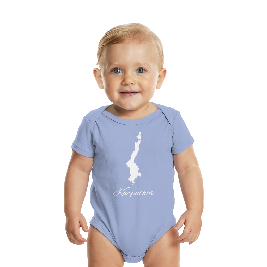 Karpathos Silhouette Griechenland - Organic Baby Bodysuit