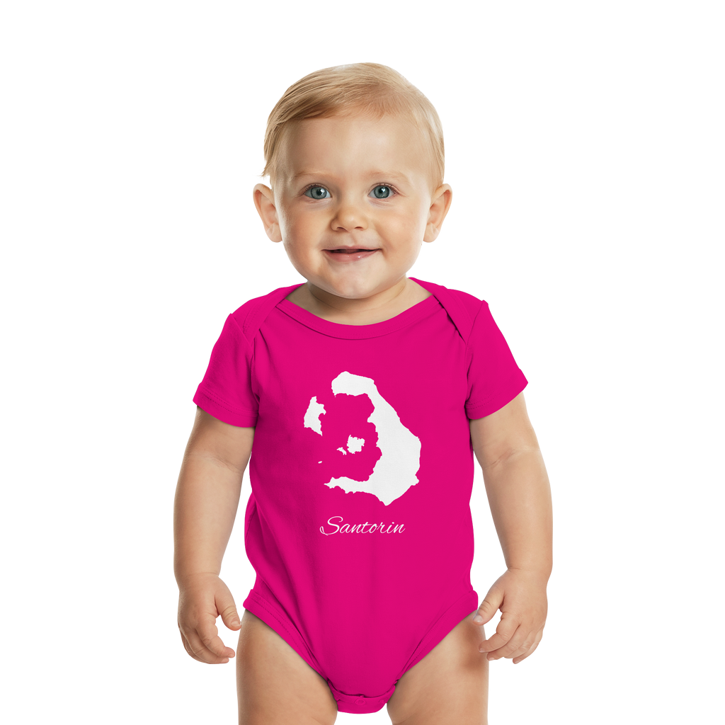 Santorin Silhouette Griechenland - Organic Baby Bodysuit