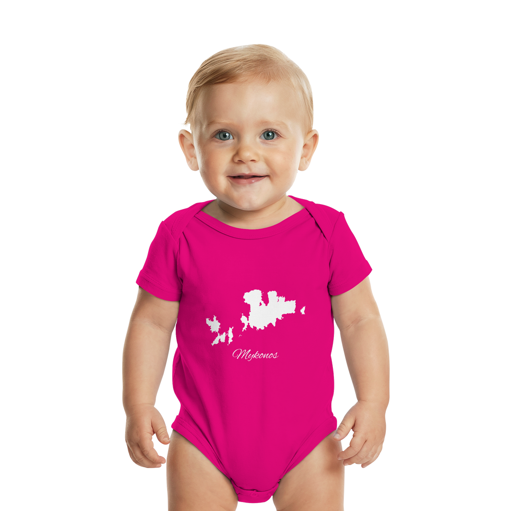 Mykonos Silhouette Griechenland - Organic Baby Bodysuit