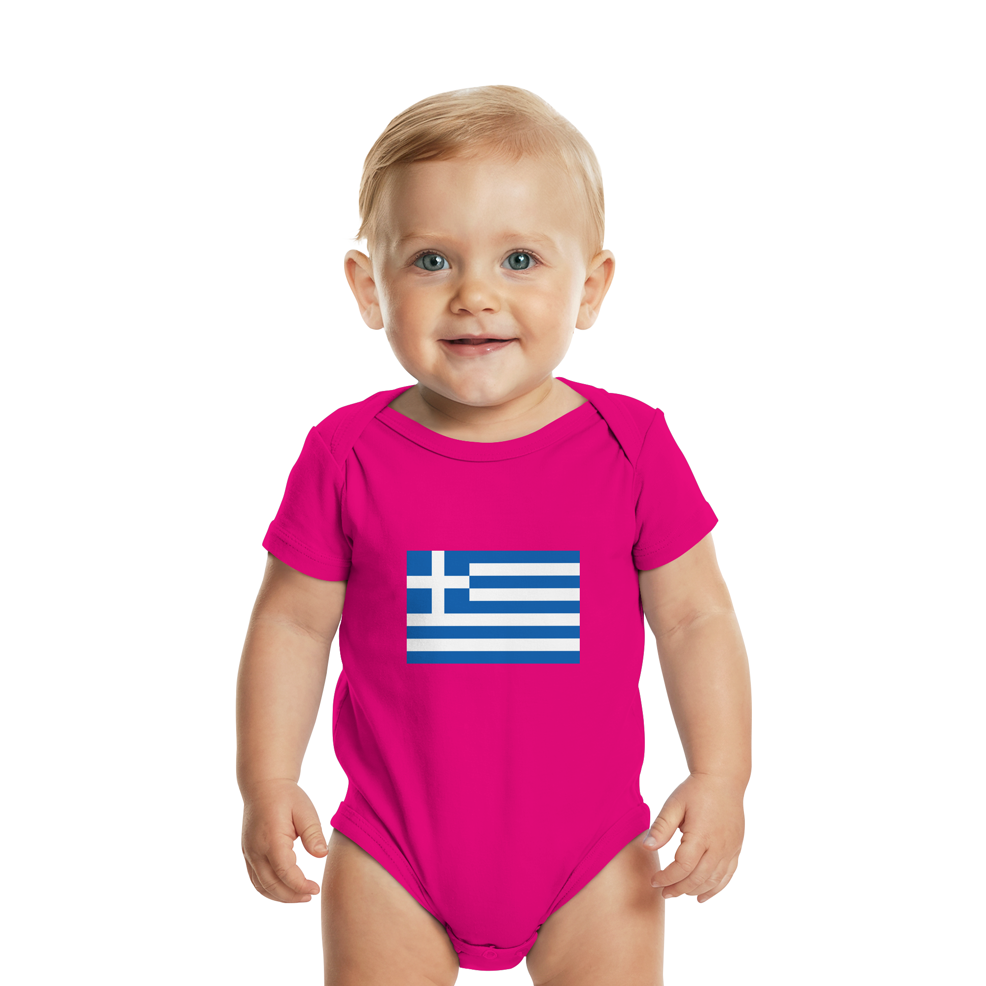 Griechenland Flagge - Organic Baby Bodysuit