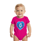 Kos - Blaues Herz - Organic Baby Bodysuit