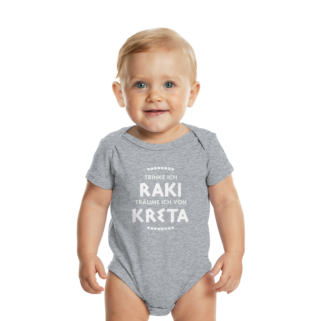 Trinke ich Raki träume ich von Kreta - Organic Baby Bodysuit