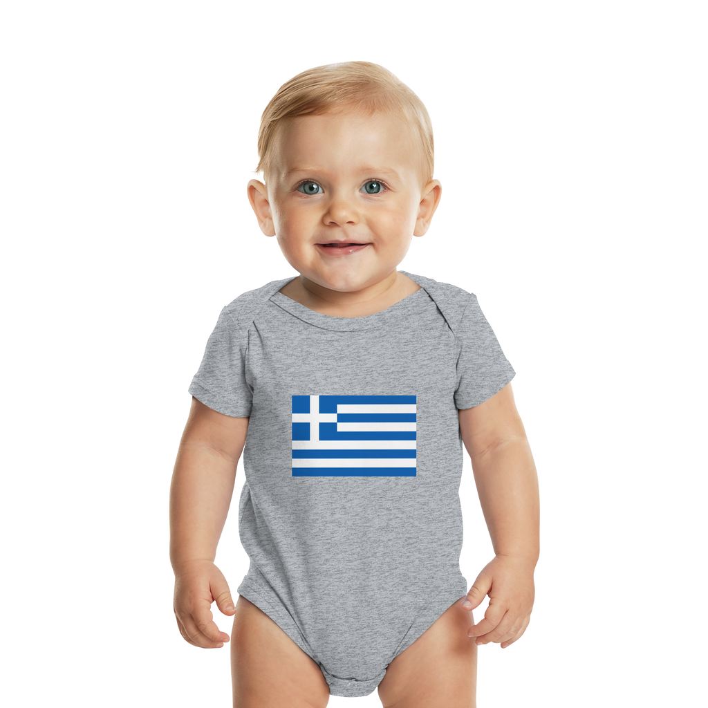 Griechenland Flagge - Organic Baby Bodysuit