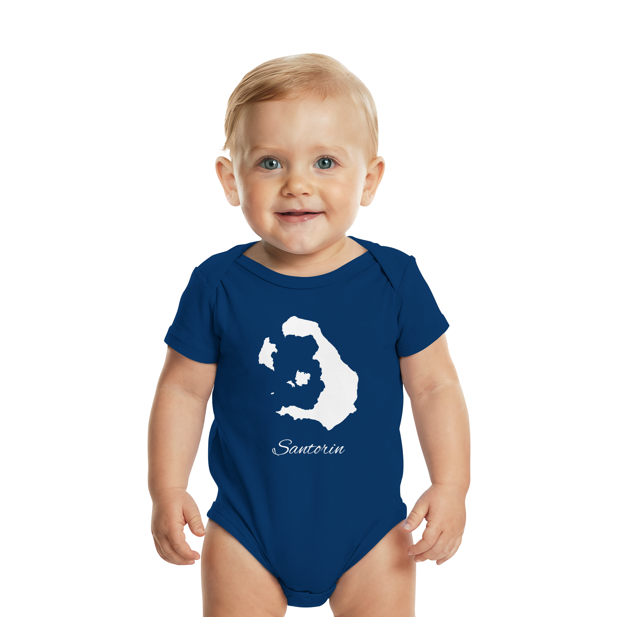 Santorin Silhouette Griechenland - Organic Baby Bodysuit