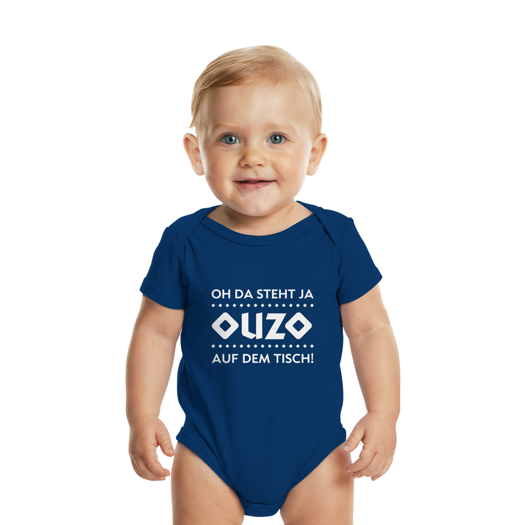 Oh da steht ja Ouzo auf dem Tisch - Organic Baby Bodysuit