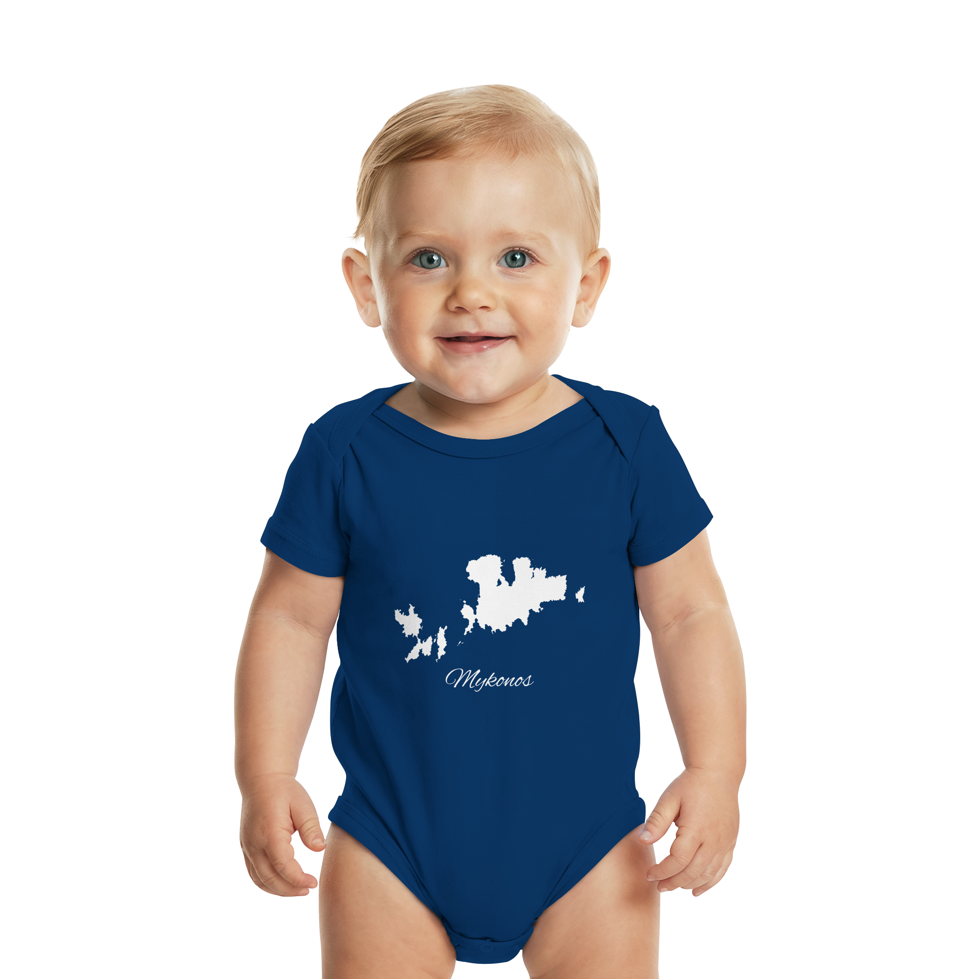 Mykonos Silhouette Griechenland - Organic Baby Bodysuit